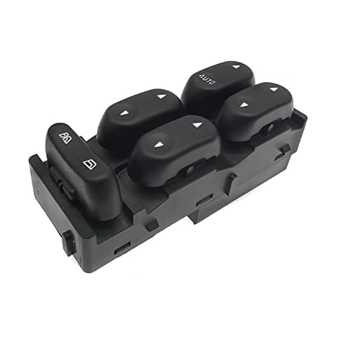 HYXUAN Driver Side Master Power Window Switch Compatible with Fo-rd F250 F350 F450 F550 2002-2004 Fo-rd Explorer 2002-2004 Fo-rd Excursion Me-rcury Mountaineer 2002-2005 OE 1L2Z14529BA Cover