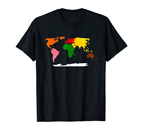 Montessori Continents of the World Tshirt - Geography Tshirt