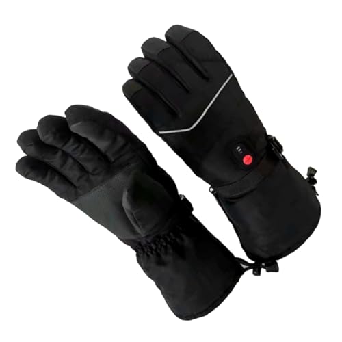 Moufles chauffants électriques Hemobllo en chinlon noir avec contrôle de température homme