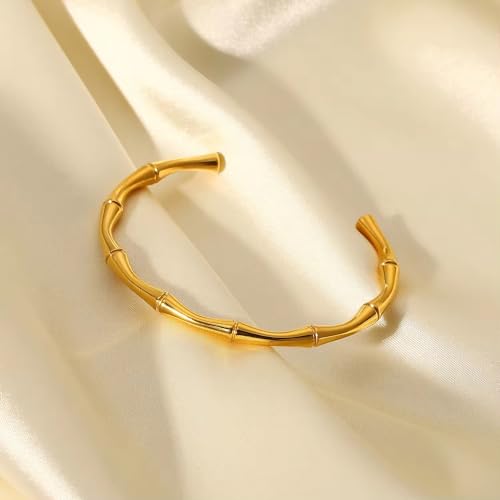 Image of MEENAZ Bracelet for Girls and Women - Stylish Silver Anti-Tarnish Bangle Kada - Adjustable Free-Size Open Hand Cuff Jewelry Accessories 727
