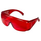 Annhua Dental Glasses Protection, Anti-Fog Dentist Spectacles Red Goggle Shield with Vents, Protective Dental...