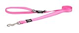 Rogz Utility Large 3/4-Inch Reflective Fanbelt 6-ft Long Fixed Dog Lead, Pink