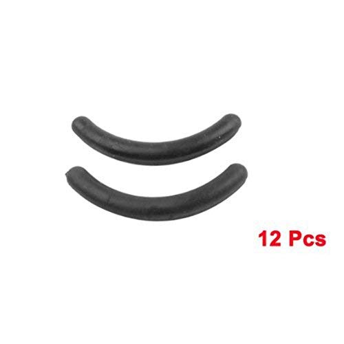 TOOGOO(R) 12 Pcs Black Rubber Makeup Tool Eyelash Curler Replacement Pads for Lady