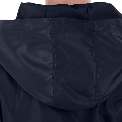 Boys Girls Uniform Windbreaker Jacket Waterproof Lightweight Rain Jacket Youth Boys Fall Hooded Rain Coats w/Pockets3