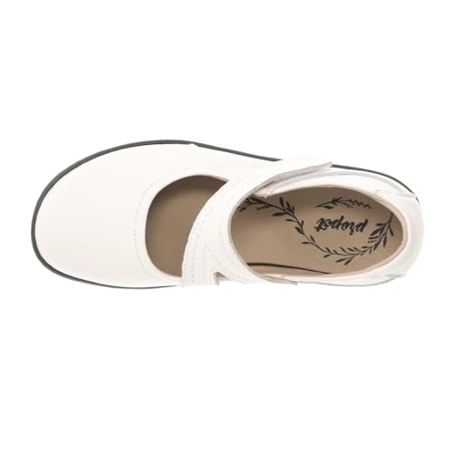 Image of Propet Womens Golda Mary Jane Slip On Flats Casual - White