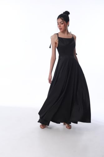 TAKEOVER black satin dress – image 3
