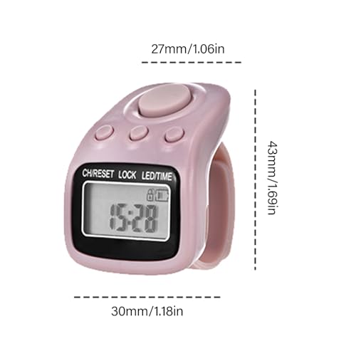 Compteur de doigts manuel blanc à 6 chiffres rechargeable anti oubli