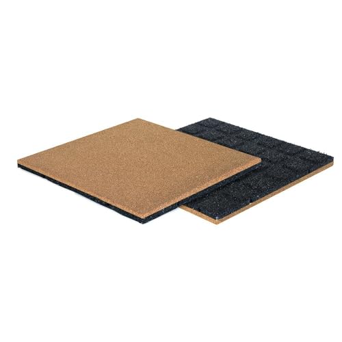 VIVOL Dalle en caoutchouc anti-chute - Résistant aux UV - 50 x 50 cm (beige, 30 mm d'épaisseur)