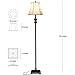 Brightech Sophia LED Floor Lamp, Tall Mid-Century Modern Lamp with Bell Shape Fabric Shade, Great for Bedroom & Living Room Decor - Bronze