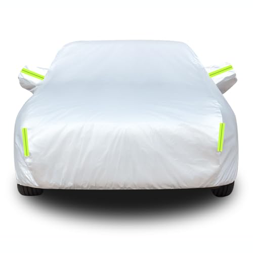 Gaoxianglin Car cover for 𝖳oyota Aygo x, All Weather for Automobiles Outdoor with Reflective Stripe Snow Sun Dust UV Protection, Full Exterior Cover(Silver,for 𝖳oyota Aygo x)