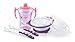 NUK Juego de vajilla para niños con vaso de aprendizaje | Cuenco para aprender a comer con 2 tapas y cuchara de alimentación (x2) | 6 meses | Rosa