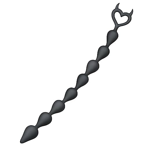 SXOVO 37CM Palline Anali Plug Anale Dildo Anale Dilatatore Anale Masturbatore Catena Anale in Silicone con 8 Sfere Sex Toy per Uomo e Donna (Nero)