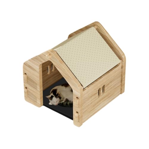 NYHGOXM 木製 犬小屋 屋外 室内 兼用 中型犬 小型犬 耐候性 防水屋根 換気窓付き ペットハウス ティーカッププードル コーギー トイプードル 天井,四面木製ボード