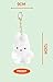MSGlobal Cute Plush Keychain for Bag, Backpack, About 5 Inches (White)