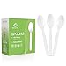 Degralight Compostable Spoons [100 Pcs] No Plastic Spoons Disposable BPI Certified BPA-Free, Heat Resistant, Heavy Duty Biodegradable Spoons Disposable Utensils for Daily, Party & Camping 1