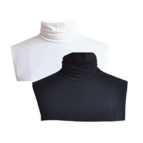 REDODECO White Black Womens Collar Neck Dickey False Fake Turtleneck Half Top