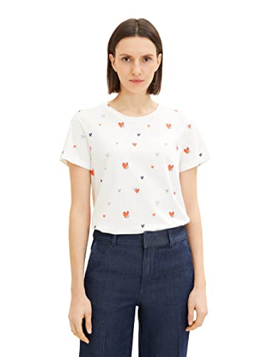 TOM TAILOR Damen Sommer T-Shirt aus Baumwolle
