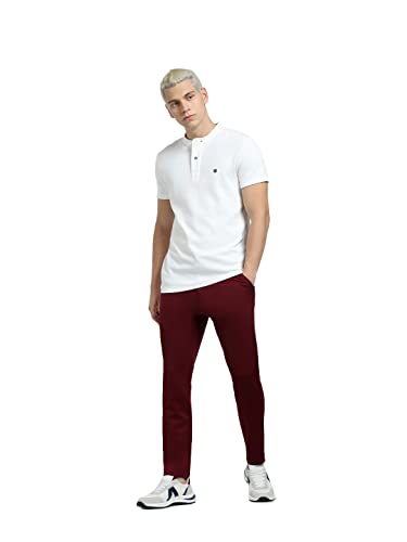 Image of Jack & Jones Men's Cotton Blend Henley Style Solid Slim Fit T-Shirt