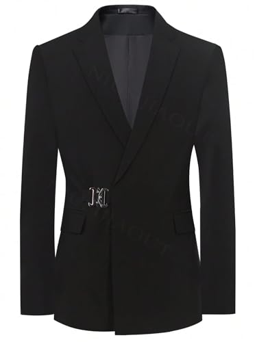 2 Piece Suit Men Stylish Men's Suits for Dinner Party Slim Fit Metal Buckle Tuxedo Suit Set Notch Lapel2