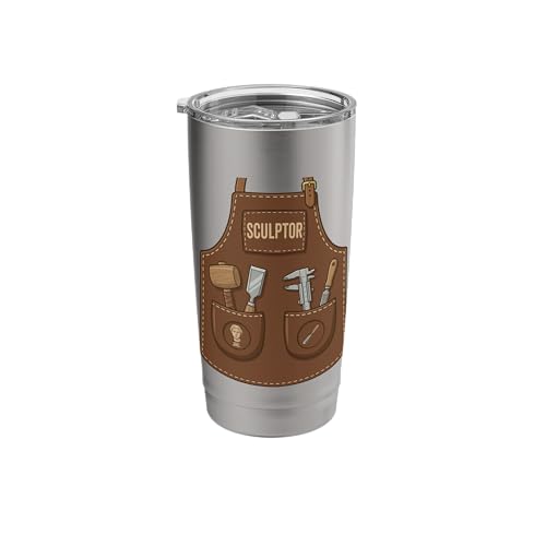 Sculptor Stone Carving Clay Artist Apron Halloween Costume Stainless Steel Insulated Tumbler