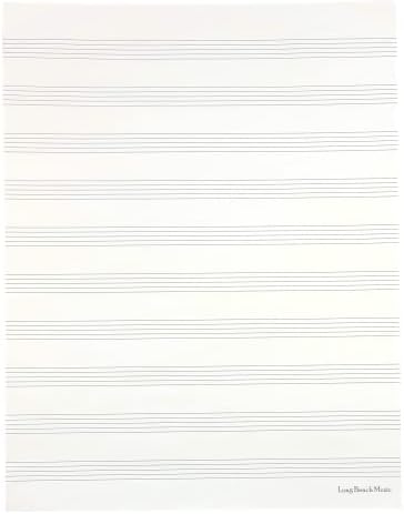 Manuscript Paper 10 Staff for Sheet Music Composition, Song Writing, Piano