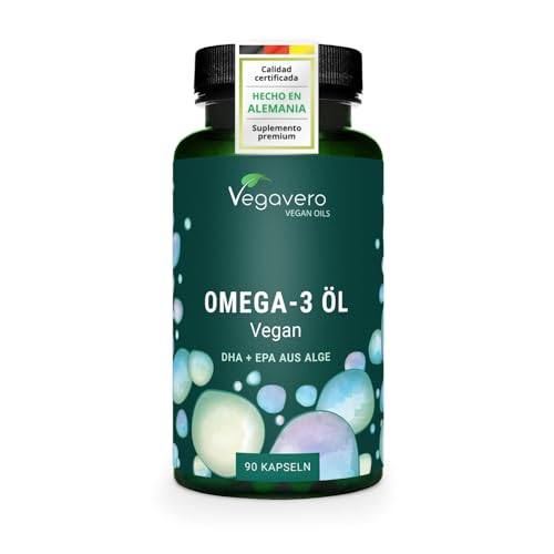 Vegavero Omega 3 Vegano 1500 Mg De Aceite De Algas Dha Epa - 675 Mg 90 Cápsulas Sin Gelatina Sin Aditivos 100 Vegetal Vegavero Omega 3 Vegano 1500 Mg De Aceite De Algas Dha Epa - 675 Mg 90 Cápsulas Sin Gelatina Sin Aditivos 100 Vegetal