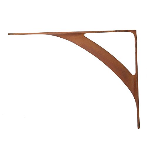 [Set Of 2] Shelf Brackets For 6", 8", 10" Shelves - Rust Finish - 7.88" X 5.88" - Heavy Duty Iron Shelf Bracket - L Brackets For Wall Shelves - Easy To Install - Hardware Included #TOP6