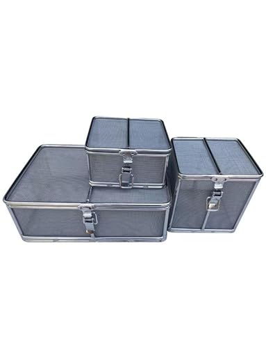 Bandeja de instrumentos en acero inoxidable 304 con cesta de malla perforada 8
