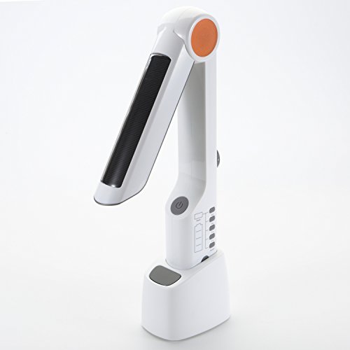 Preisvergleich Produktbild COFCOSTA Wiederaufladbare Solar Panel Dynamo LED Schreibtischlampe, HandKurbel Taschenlampe Eco Stablampe - Digitales FM Radio. Sirene Alarm / Leuchtfeuer Rotlicht. USB-Ladegerät für iPhone / Samsung. Schlafzimmer-Lampe. Klappbaren Tisch Lampe