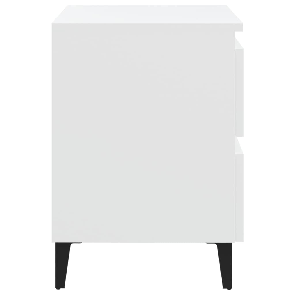 vidaXL - vidaXL Nachttisch Weiß 40x35x50 cm Spanplatte