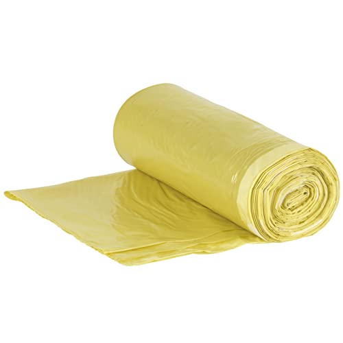 120 Liter Müllsack | 25 Stück | reißfest ✔ | mit Zugband ✔ | 25er Rolle | 1 Rolle ✔ | Typ 949 | Wandstärke 40 μ | Gelb Abfall-Säcke XXL Abfallbeutel | LDPE | Müllbeutel Müllsacke Cover