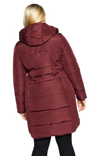 EVANS Women's Plus Size Contrast Zip Coat3