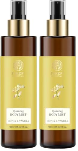 Image of Forest Essentials Fragrant Body Mist Honey Vanilla | Aloe Vera juice infused Perfume Spray to keep Skin Scented & Hydrated Through the Day (Pack of 2)