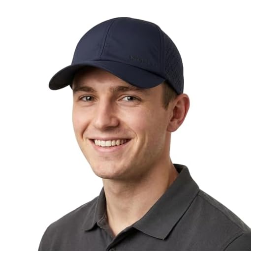TOP-EX Mens Pro Golf Cap, Wide Head XL Fit Summer Baseball Hat, 4-Way Stretch Quick Drying Breathable Workout Accessory - Navy XL/XXL