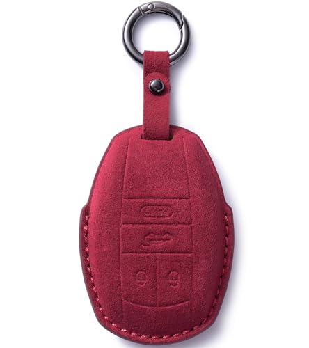 GLXKITVL Suede Leather Car Key Fob Case Cover Shell Fit