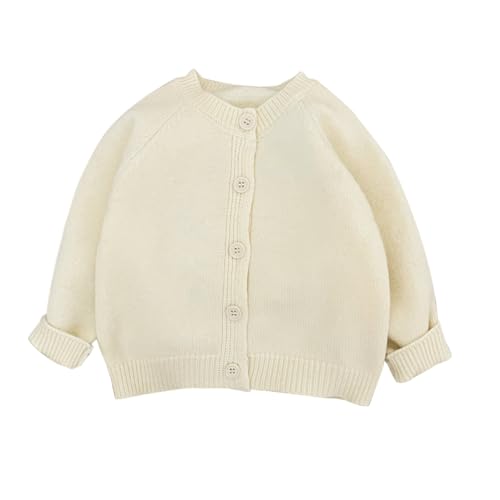 Infant Baby Knit Cardigan Sweater Girls Boys Solid Thick Button Down Pullover Loose Fall Winter Warm Outerwear Jacket Tops