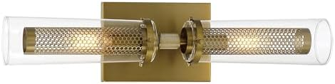 Minka Lavery 2182-695 Emmerham Vanity Bath Light, 2-Light, 120 Total Watts, 20.25-in H x 5-in W, Soft Brass