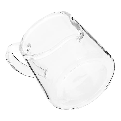 Glass milk pitcher with handle heat resistant coffee creamer dispenser elegant design for milk and sauces for home and use capacity