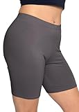 STRETCH IS COMFORT Women's Plus Size Cotton Biker Shorts | Cotton | X-Large - 7X