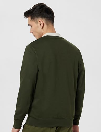 Image of Numero Uno Men's Olive Graphic Pullover Sweatshirt
