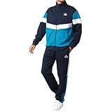 [カッパ] ジャージ メンズ 上下セット 上下 セットアップ 配色 切り替え スポーツ トレーニング ルームウェア 部屋着 ブルー L