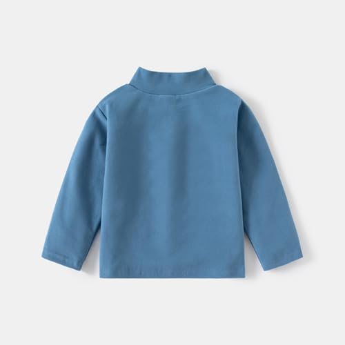 Toddler Girl Turtleneck Long Sleeve Soft Cotton Mock Neck Shirt Solid Color Casual Basic Tee Tops Shirts Clothes2
