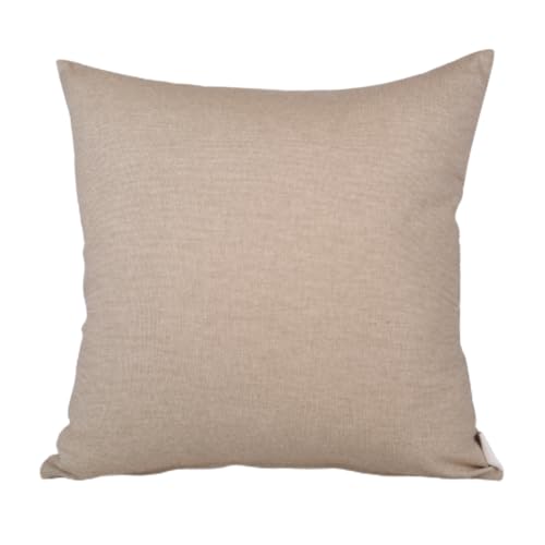 Image of Home- The Best is for You Designer Self Design Cotton 275 TC Cushion Covers Pack of 2 (Cream Hexa 20X20 Inch) Ideal for Sofas, Chairs, Cars & Hotels