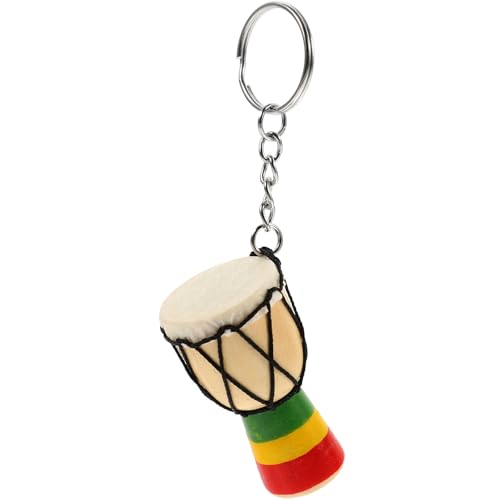 LALAFINA Llavero en Forma de Instrumento de Percusión de Madera, Diseño Exquisito y Multipropósito, Fácil de Aplicar para Llaves y Mochilas, Adorno Único y Brillante