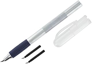 Modelcraft Swivel Craft Knife - Pen Style 360° Cutter with 2 Spare Blades,Silver,15cm
