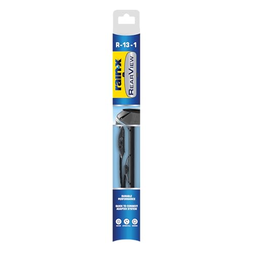 Image of Rain-X 850213 RearView Wiper Blade 13 inch, OEM Replacement Rear Windshield Wiper, Interchangeable Adapter for Easy Installation, All-Weather & All-Season Performance, Conventional