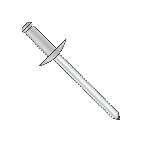 5/32" x .25"-.37" (#56) Large Flange Blind Rivets/Aluminum Body/Steel Mandrel/Barrel Length: .550" (Carton: 3,500 pcs)