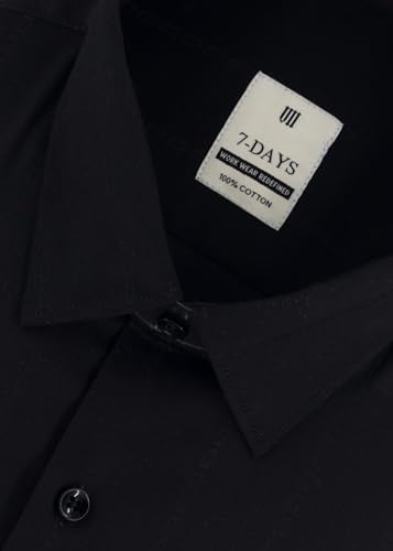 Image of 7-DAYS Premium Men's Formal Shirts - Cotton, Self-Design, Full Sleeve, Regular Fit, with Pocket, Stylish Office Shirts for Men