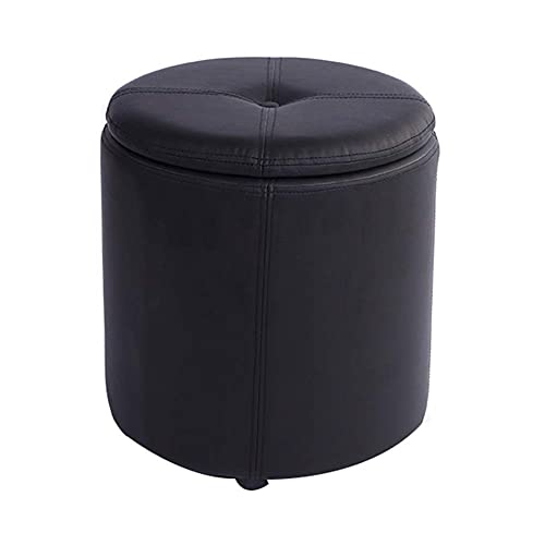 Coffre à jouets et pouf de rangement noir pour petits salons