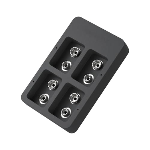 2Bay - Estación de carga USB para pilas recargables de 9 V, adaptador de carga con luz LED